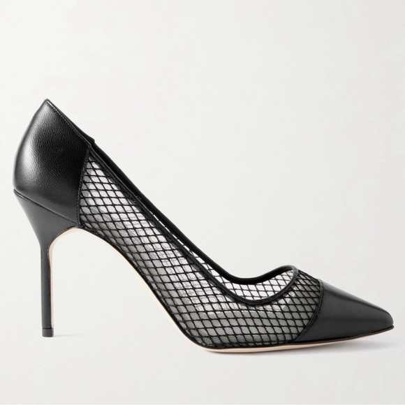 Manolo Blahnik Shoes - Manolo Blahnik Black Mesh Heels